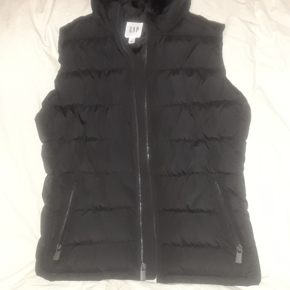 NWOT spring/fall vest jacket with faux fur trim - Picture 5 of 8